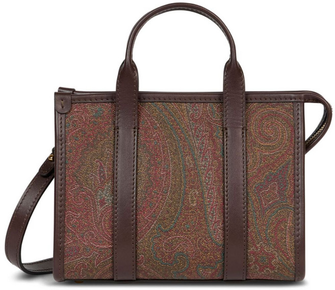 에트로 미니 페이즐리 자카드 토트 백