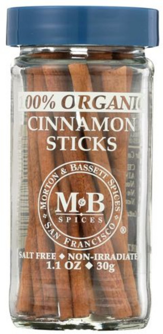 모튼 & 배셋 유기농 시나몬 스틱 1.1-온스 병 로스팅 ( Morton & Bassett Organic Cinnamon Sticks 1.1-Ounce Ja Roasted (Pac, 1개
