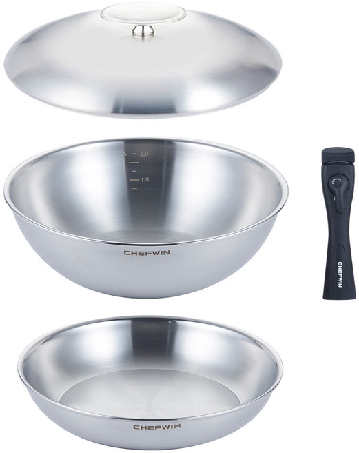 [쿠팡 단독 45% 파격 특가+ 17만원 상당 사은품 증정] 쉐프윈 316STS 프리미엄 통5중 드림핸즈 24팬+26웍+26뚜껑+분리형손잡이, 1개