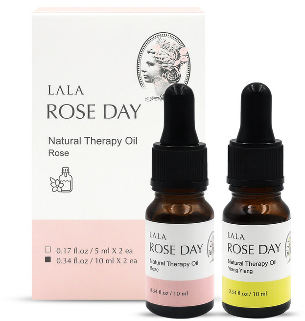 라라로즈데이 시즌2 스포이드 천연 오일 Y존 케어 속옷 향수 이너퍼퓸 여성청결제 일랑일랑향 10ml 2개입 세트, 일랑+일랑, 2개