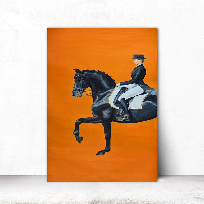 마지아갤러리 승마 말그림 호텔 거실 현관 인테리어액자 캔버스, 캔버스S