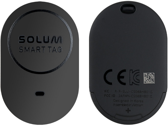 솔루엠 분실방지 위치 추적 스마트태그 갤럭시 연동 미아방지 반려견 반려묘 지갑차키 가방, 1개