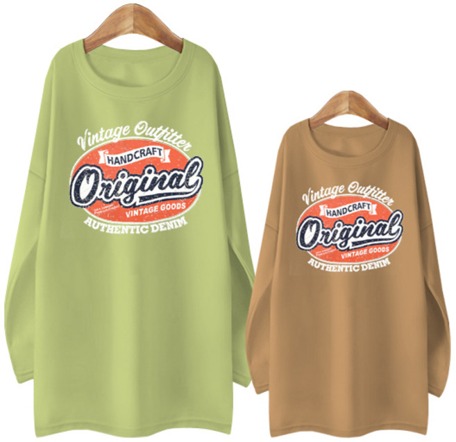 크래프트_블론디 100%국내생산 기모롱티셔츠