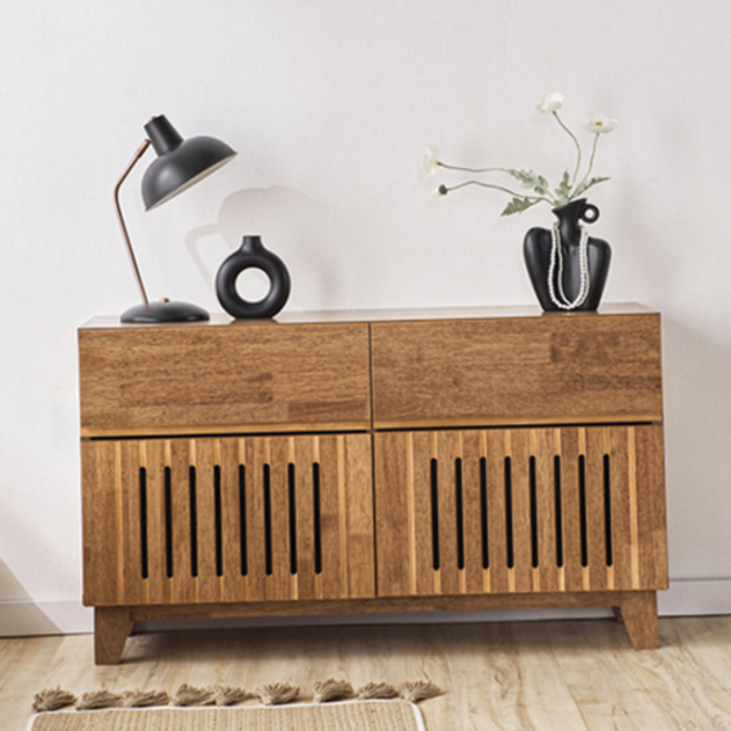 헤이몰리 로이즈 원목 모듈 2000 높은 선반 거실장 MT0200743, 월넛