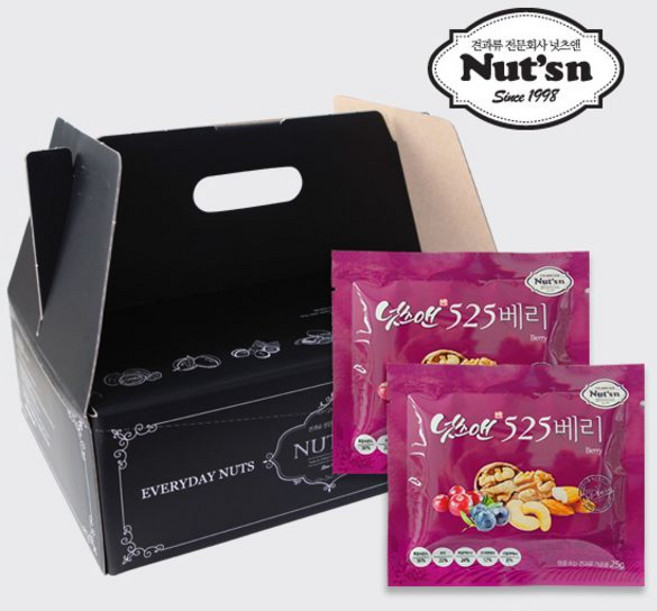 넛츠앤 건강한습관 하루한줌 525베리 25g 50봉 선물세트, 50개