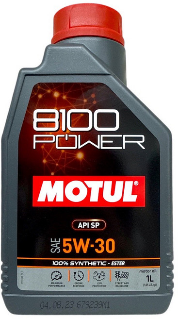 MOTUL 8100 POWER 5W30 酯類全合成機油 1L【油頭先生】平行輸入, 1個