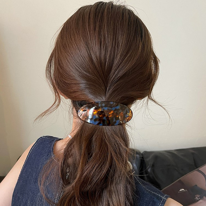 헤어퀸 고급 반묶음 단발머리 자동핀 헤어핀 머리핀 9cm