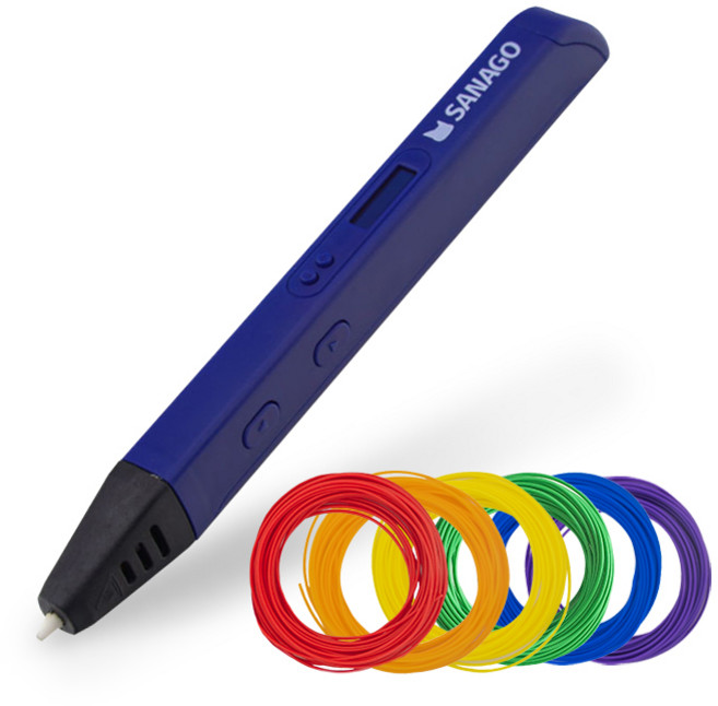 사나고 고급형 3D펜 네이비 PLA필라멘트 20색 세트