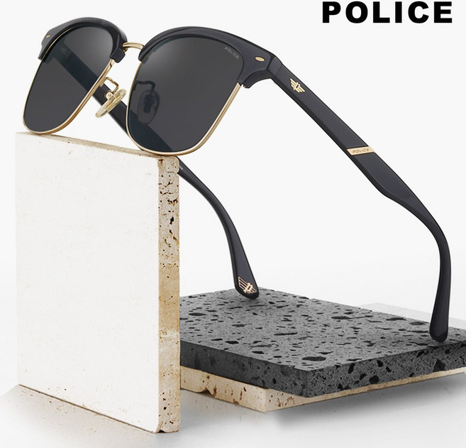 폴리스 선글라스 SPLB13B-0700 남자 하금테 사각 데일리