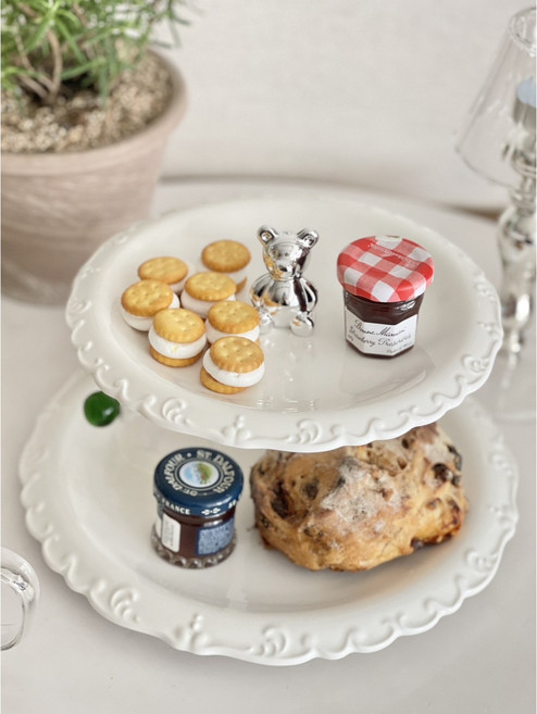 베어 2단 케이크 스탠드 간식 파티용품 홈파티 에프터눈티 곰 케이크, 베어2단케이크, 1개