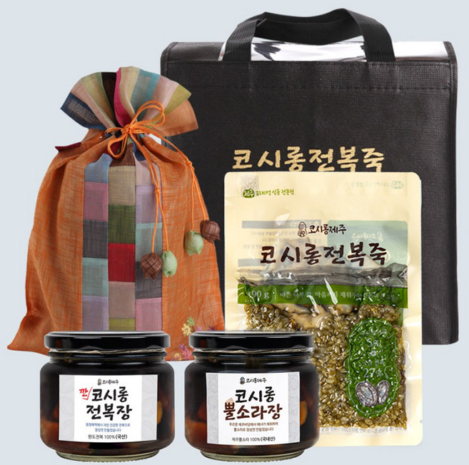 제주 프리미엄 선물세트 전복죽 전복장 소라장, 190g, 1개
