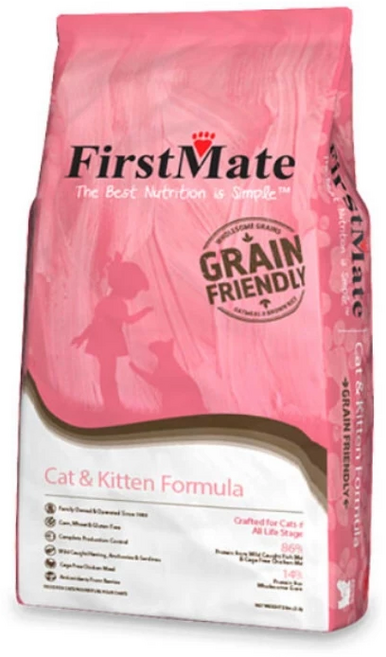 第一饗宴 FirstMate 海魚非籠養雞配方貓糧 6kg 全貓齡適用 穀物友善, 1個, 海魚&非籠養雞