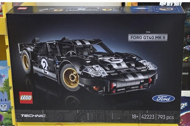 레고 테크닉 1966 포드 GT40 MKII 레이스카 42223, 혼합색상, 1개