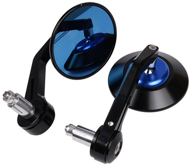 오토바이 백미러 본네빌 XE 스트리트 1200 트라이엄프 핸들 레트로 엔드 바 바버 스크램블러 액세서리 사이드 XC, 파란, 1개