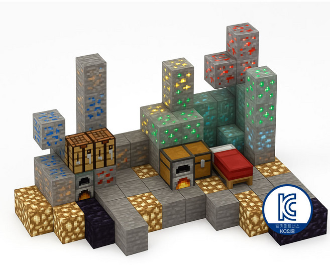 마크 광물 광산 자석 블럭 128피스 마그네틱 큐브 피규어 장난감 세트 웰키자석블럭, 1개