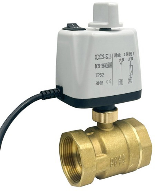 1/2인치 3/4인치 1인치 1-1/4인치 1-1/2인치 2인치 수동 스위치가 있는 전동 볼 밸브 2선 제어 정상 폐쇄, DN32_12VDC | Normally Open, 1개