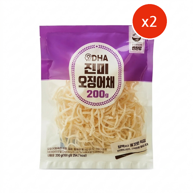 DHA 백진미 오징어, 200g, 2개