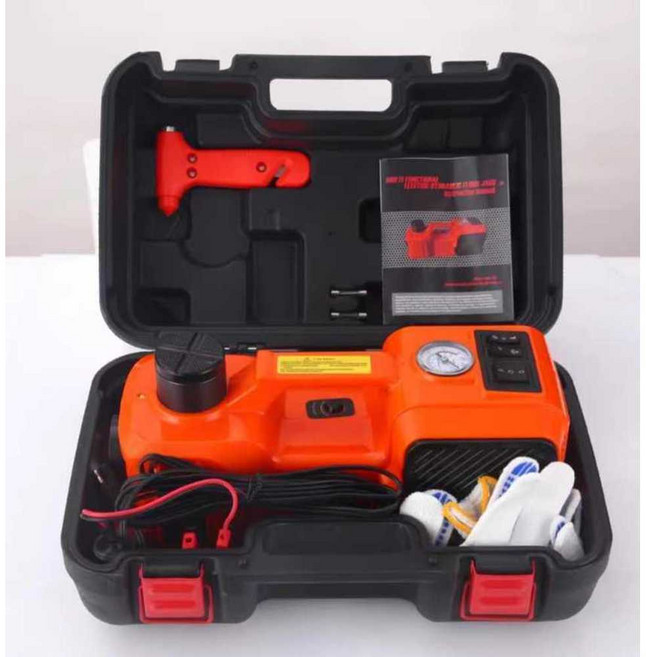 시거잭 전동 쟈키 12V 리프트 상품 차량 잭 잭업 수리 작기, 1개, 5톤 오프로드 잭+에어 펌프