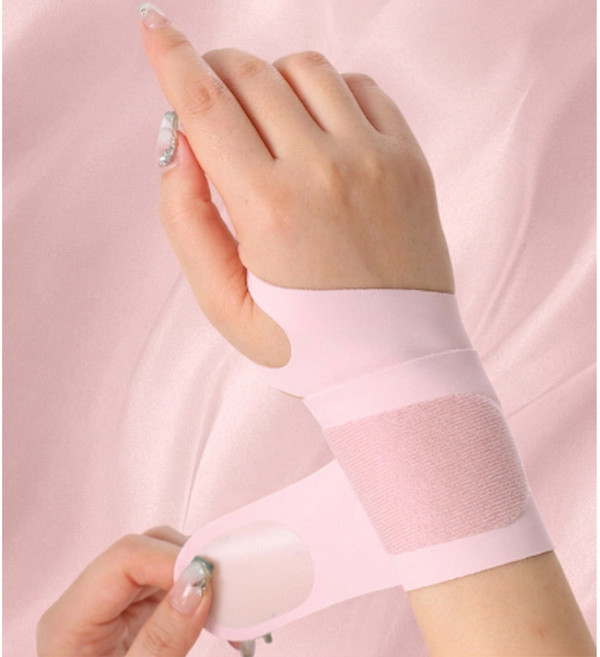 에어라벨 9세대 초슬림 심리스 손목보호대 얇은 슬림 스트랩, 라이트핑크, 2개