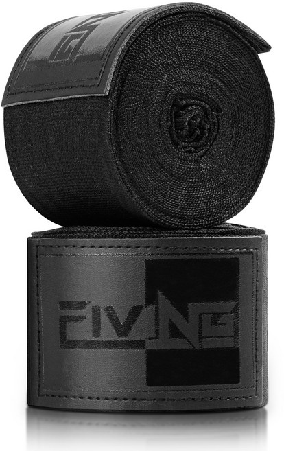 FIVING 복싱 핸드랩 권투 밴디지 450cm손목붕대, 1세트, 블랙