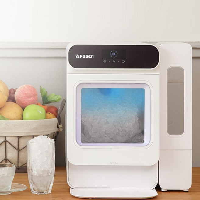 설치NO 아이스 제빙기 20kg 캔디형얼음 자동세척 사무실/탕비실/가정 ND, 화이트