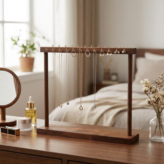 피카스페이스 24홀 원목 목걸이 진열대 악세사리 거치대