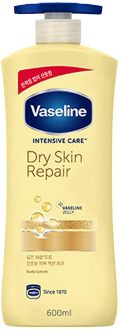 바세린 드라이 스킨 리페어 바디로션, 600ml, 1개