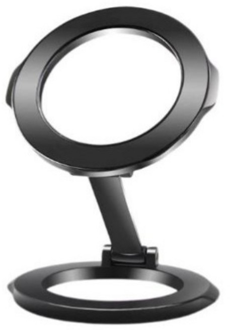 인티몰 찰싹거치 초강력 맥세이프 마그네틱 양면 자석 그립 스마트링 메탈 거치대, 1개, 블랙