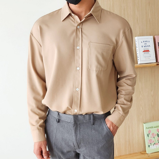 스몰더 남자 구김없는 링클프리 빅사이즈 긴팔 셔츠 M-4XL [1605]