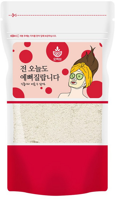 오트밀 귀리 가루 팩 100g 천연팩 곡물팩 세수팩 워시오프팩, 1개