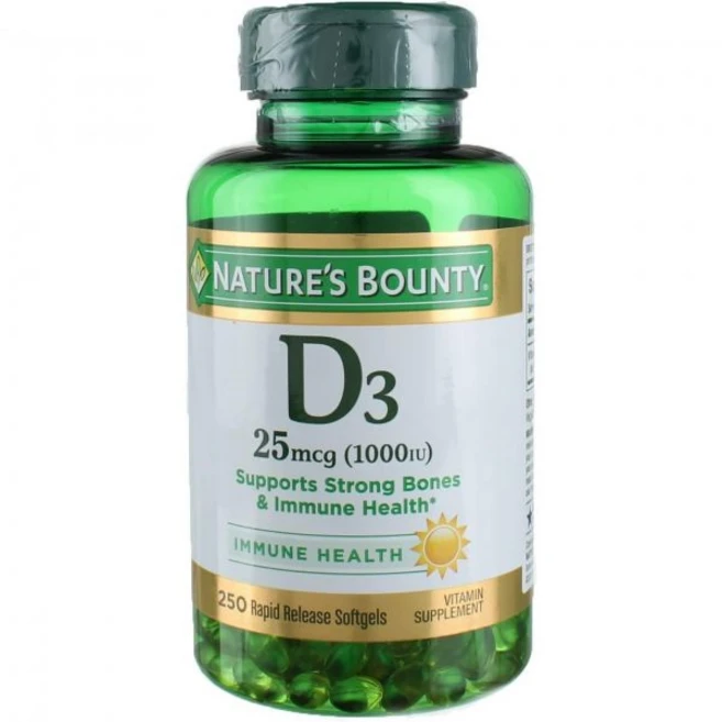비타민D 네이처스 바운티 비타민 D31000 U 급속 방출 소프트젤 250캔(3팩), 250정 - 쿠팡