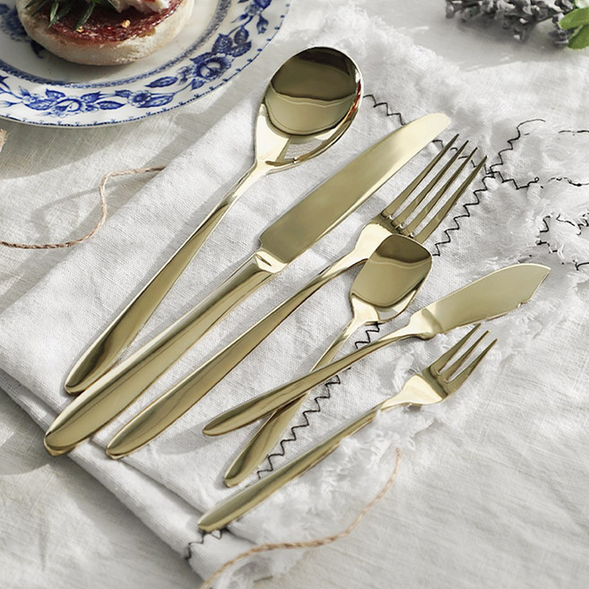 데이즈룸 웨스트라인 골드 브론즈 커트러리 12종, 골드-밀러 디너포크 (TBF), 1개