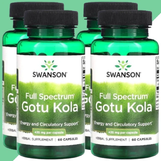 스완슨 풀스펙트럼 고투콜라 435mg 캡슐 60정, 4개 - 쿠팡