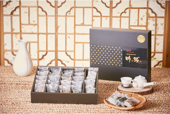 [미작떡] 모듬떡4종 선물세트 선물용 고급포장박스+쇼핑백, 25개, 80g