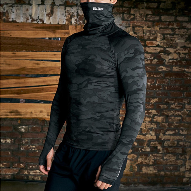 부스터라인 긴팔 핑거홀 하이넥 컴프레션 이너웨어 타이즈 타이트 언더레이어