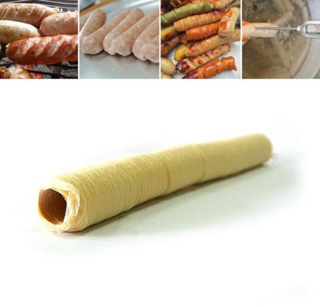 뉴테크 소세지케이싱 18~30mm 콜라겐 소세지 수제소세지 돈장, (아이보리) 18mm, 1개