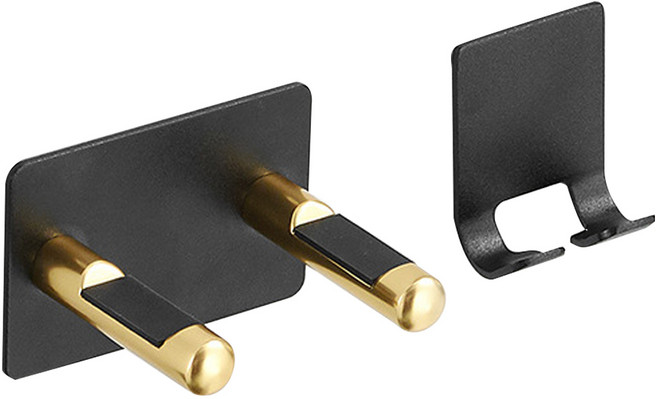 블랙골드 무타공 드라이기걸이 드라기기홀더, 블랙골드 드라이기거치대, 1개