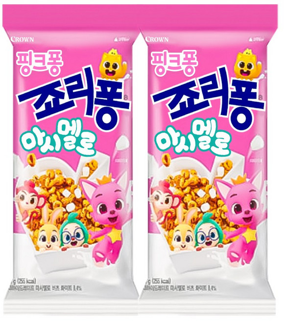 크라운 핑크퐁 죠리퐁 마시멜로, 59g, 2개