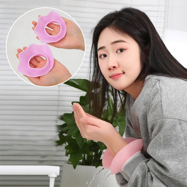 미즈코스 2p 실리콘 세안 손목밴드 물흐름 방지 방수 스플래시 소매 가드 젖음방지, 핑크, 1세트