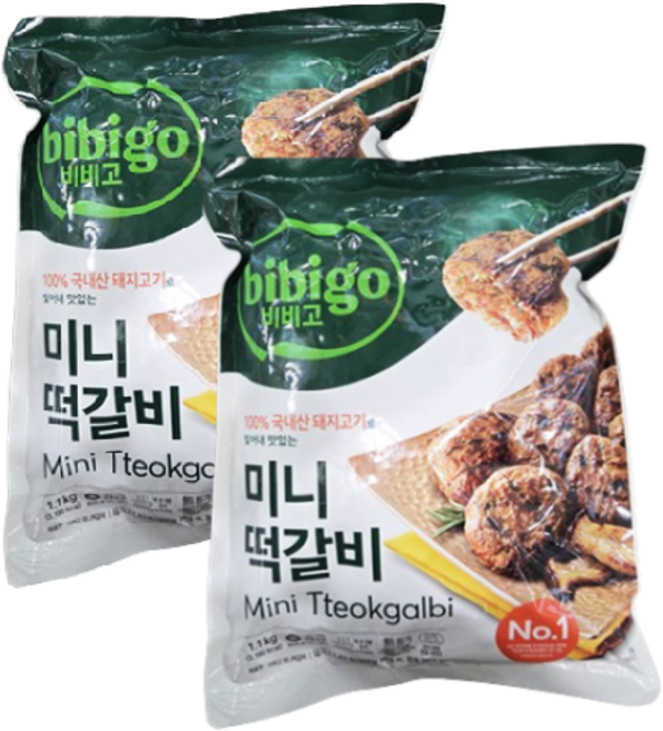 비비고 미니 떡갈비, 1.1kg, 2개