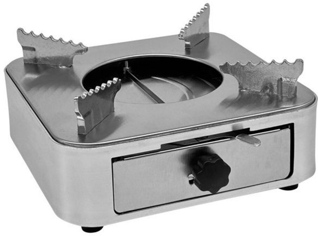 카엔 스텐 고체연료 알콜 미니화로 소형 워머 스토브, 실버, 1개