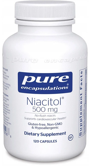 Pure Encapsulations Niacitol 퓨어 인캡슐레이션 니아시톨 500mg 120캡슐, 1개 - 쿠팡