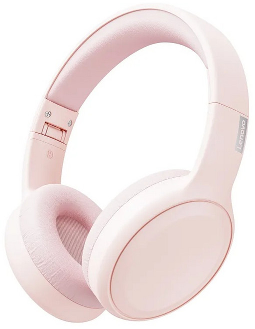 Lenovo th30 무선 헤드폰 블루투스 이어폰 5.0 접이식 헤드셋 스포츠 헤드폰 게임 폰 블루투스 이어 버드, Pink