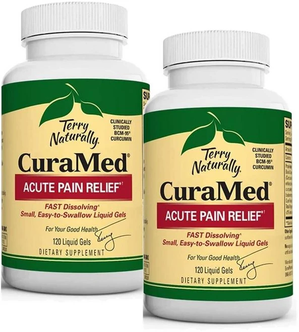 테리 내추럴리 큐라메드 어큐트 페인 릴리프 커큐민 리퀴드젤 Terry Naturally CuraMed Acute Pain Relief, 120정, 2개 - 쿠팡
