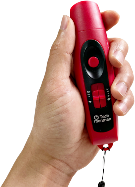 테크만만 전자 호루라기 충전식 호각 LED 조명, 1개, 레드