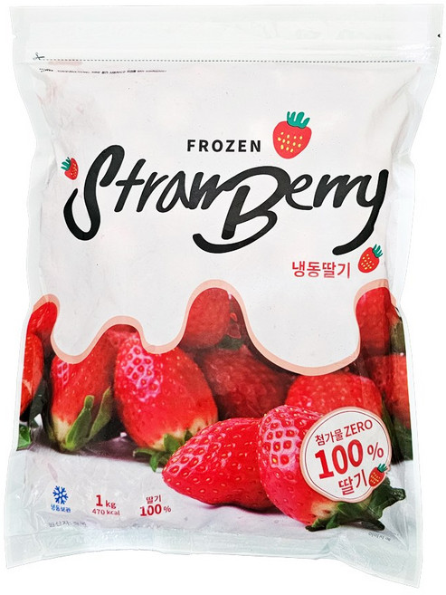 이룸 중국산 냉동딸기 /무가당홀 베리필드, 2개, 1kg
