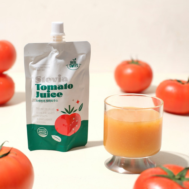 스테비아 국내산 토마토 주스 설탕 무첨가, 30개, 110ml