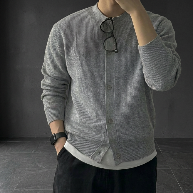 네로즈 남자 크롭 봄 가디건