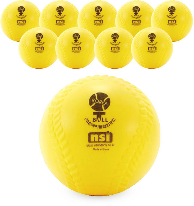 뉴스포츠 티볼 공 세트 (10개입) 9인치 10.5인치_티볼협회정품