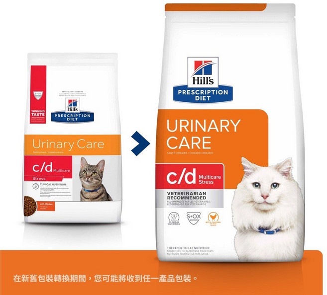 Hill's 希爾思 c/d Multicare Stress 泌尿道處方乾糧, 1個, 8.5磅=3.96kg